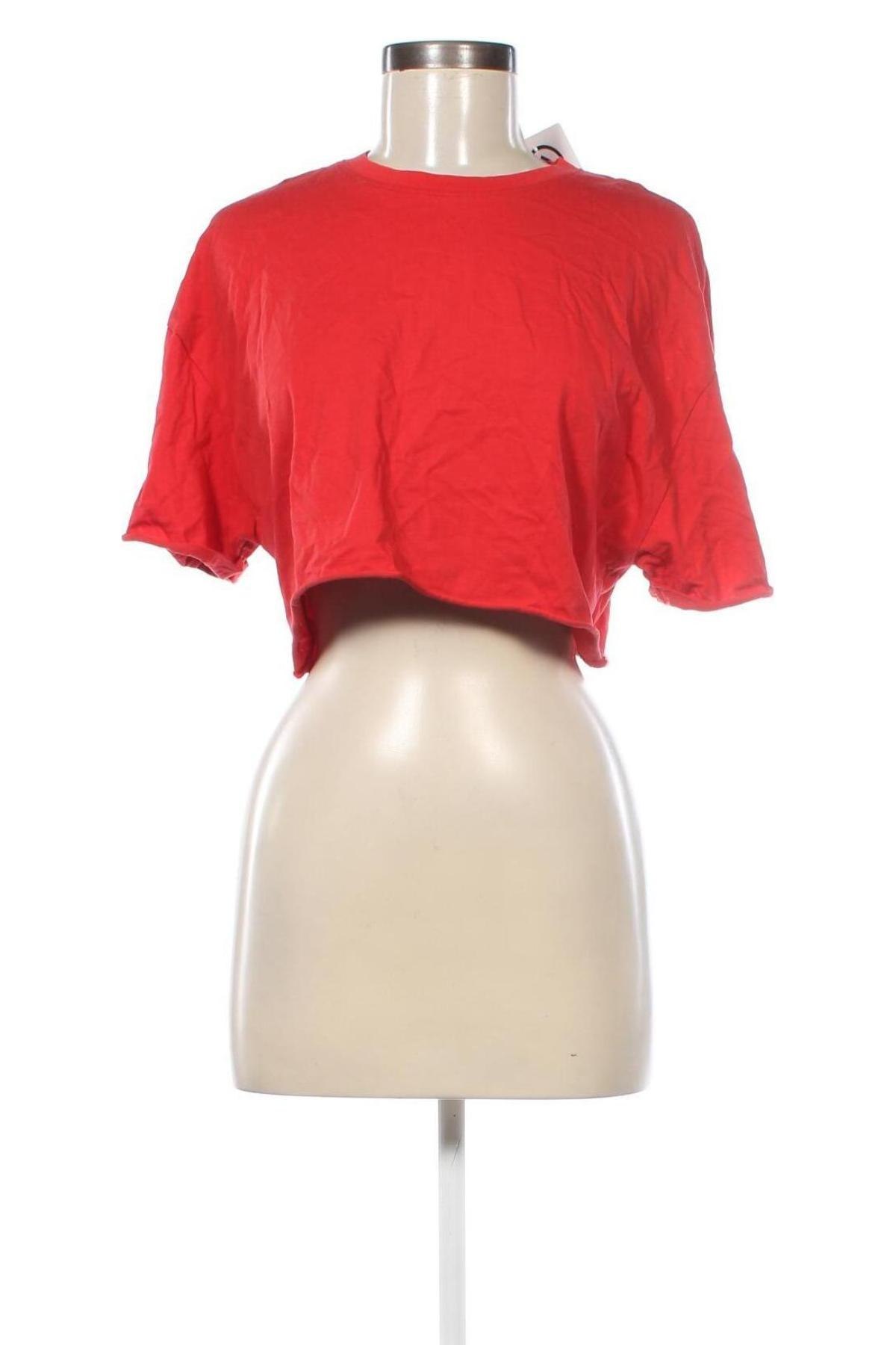 Damen T-Shirt Bershka, Größe M, Farbe Rot, Preis € 5,49