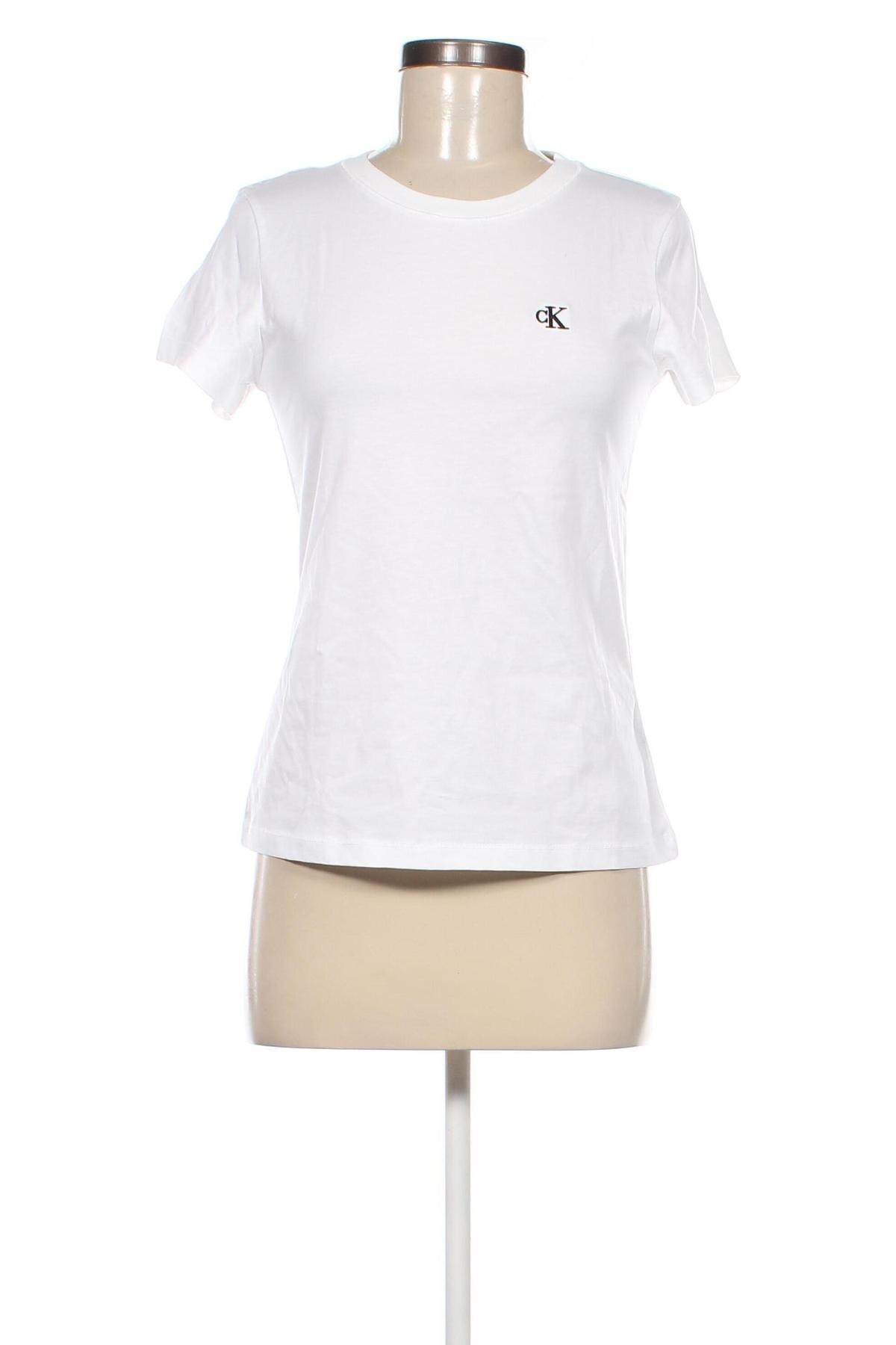 Damen T-Shirt Calvin Klein Jeans, Größe S, Farbe Weiß, Preis € 53,99