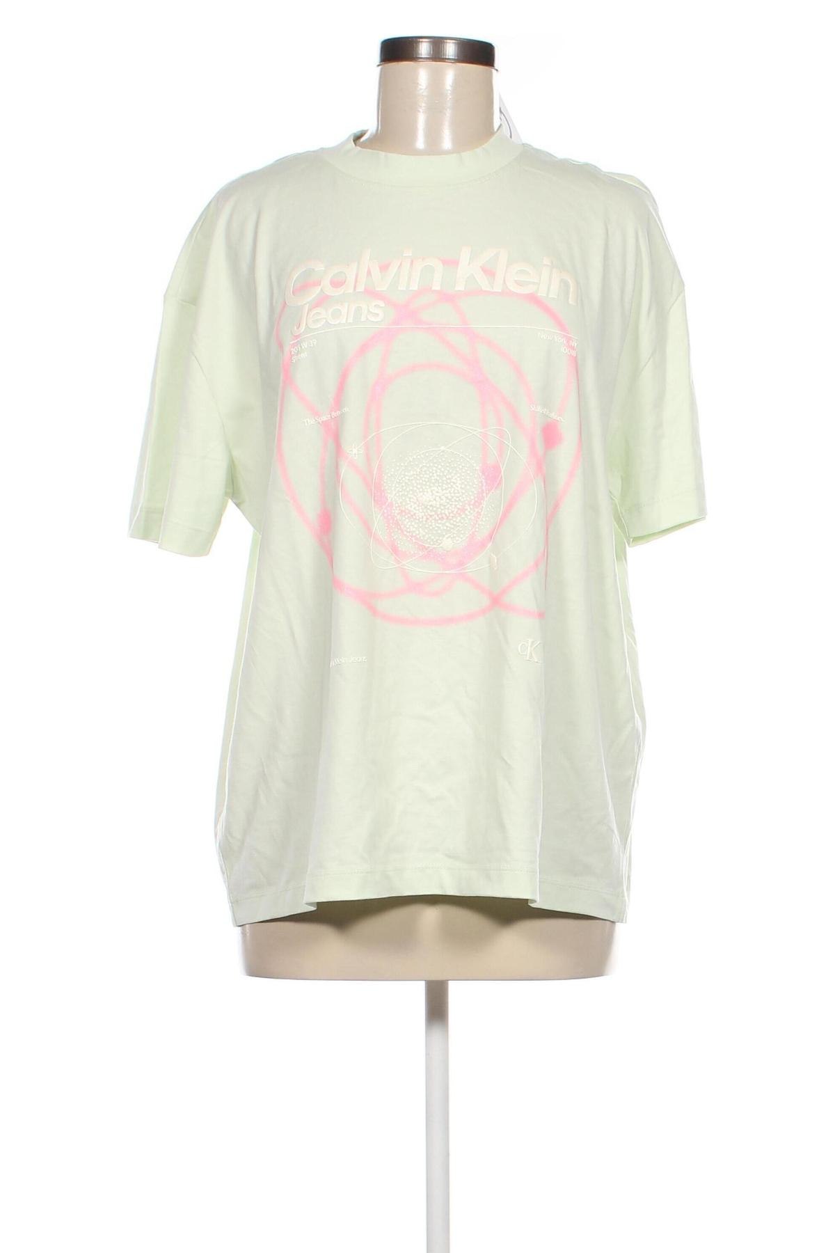 Damen T-Shirt Calvin Klein Jeans, Größe S, Farbe Grün, Preis € 57,49