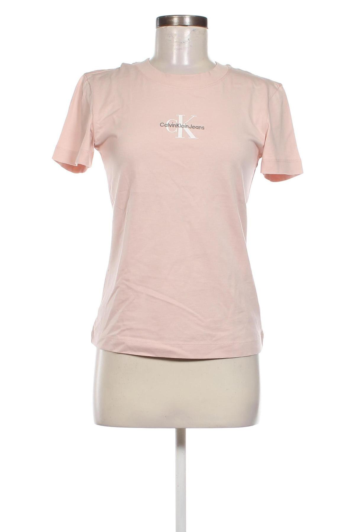 Damen T-Shirt Calvin Klein Jeans, Größe S, Farbe Aschrosa, Preis € 57,49