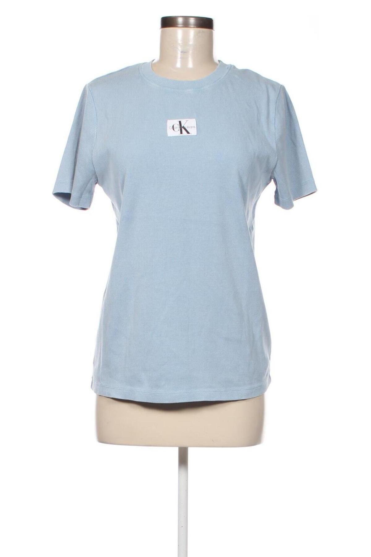 Damen T-Shirt Calvin Klein Jeans, Größe XL, Farbe Blau, Preis € 57,49