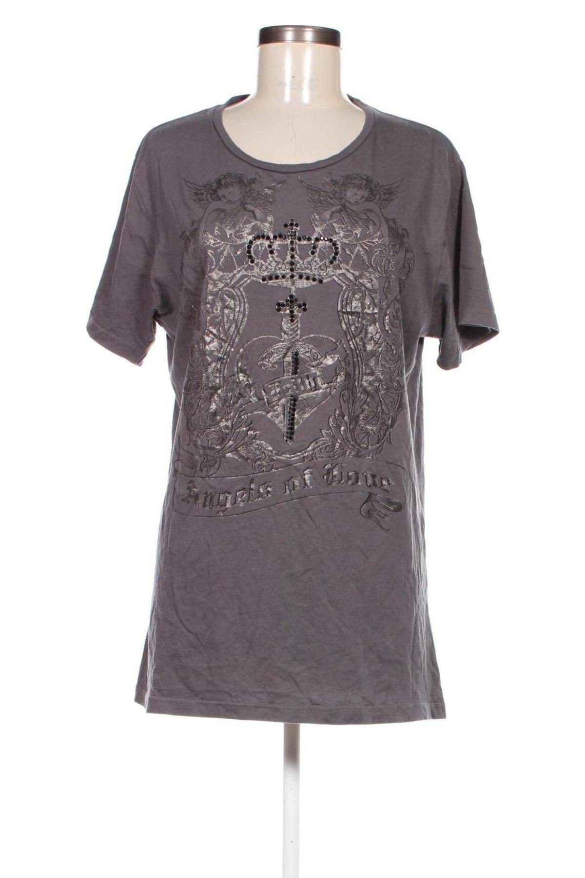 Γυναικείο t-shirt Faith, Μέγεθος L, Χρώμα Γκρί, Τιμή 16,52 €