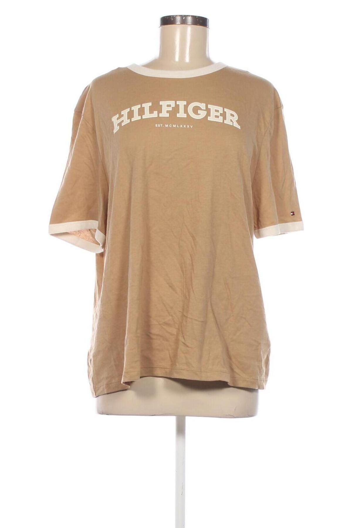 Damen T-Shirt Tommy Hilfiger, Größe 3XL, Farbe Beige, Preis € 57,49