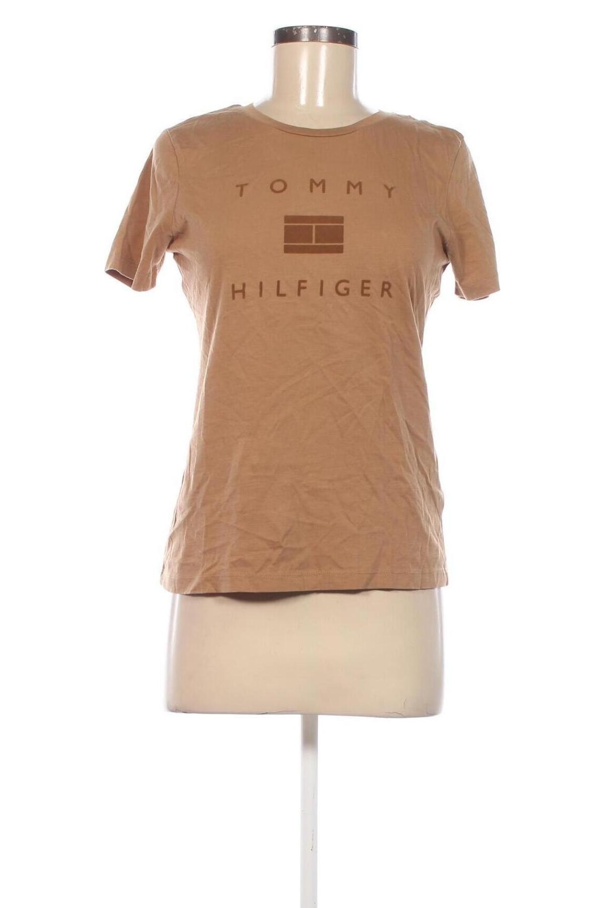 Tricou de femei Tommy Hilfiger, Mărime XS, Culoare Maro, Preț 269,99 Lei