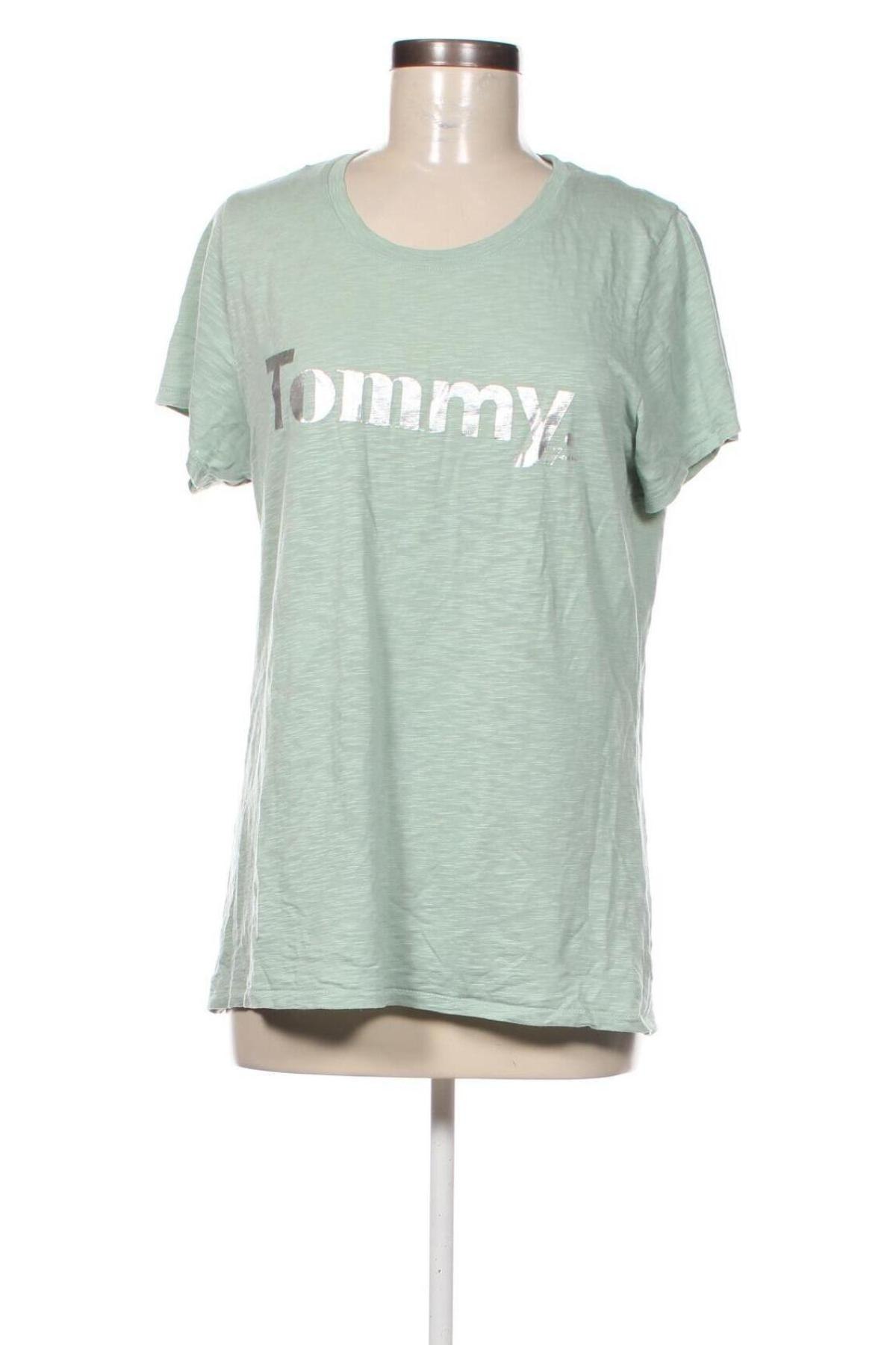 Damski T-shirt Tommy Jeans, Rozmiar L, Kolor Zielony, Cena 172,99 zł