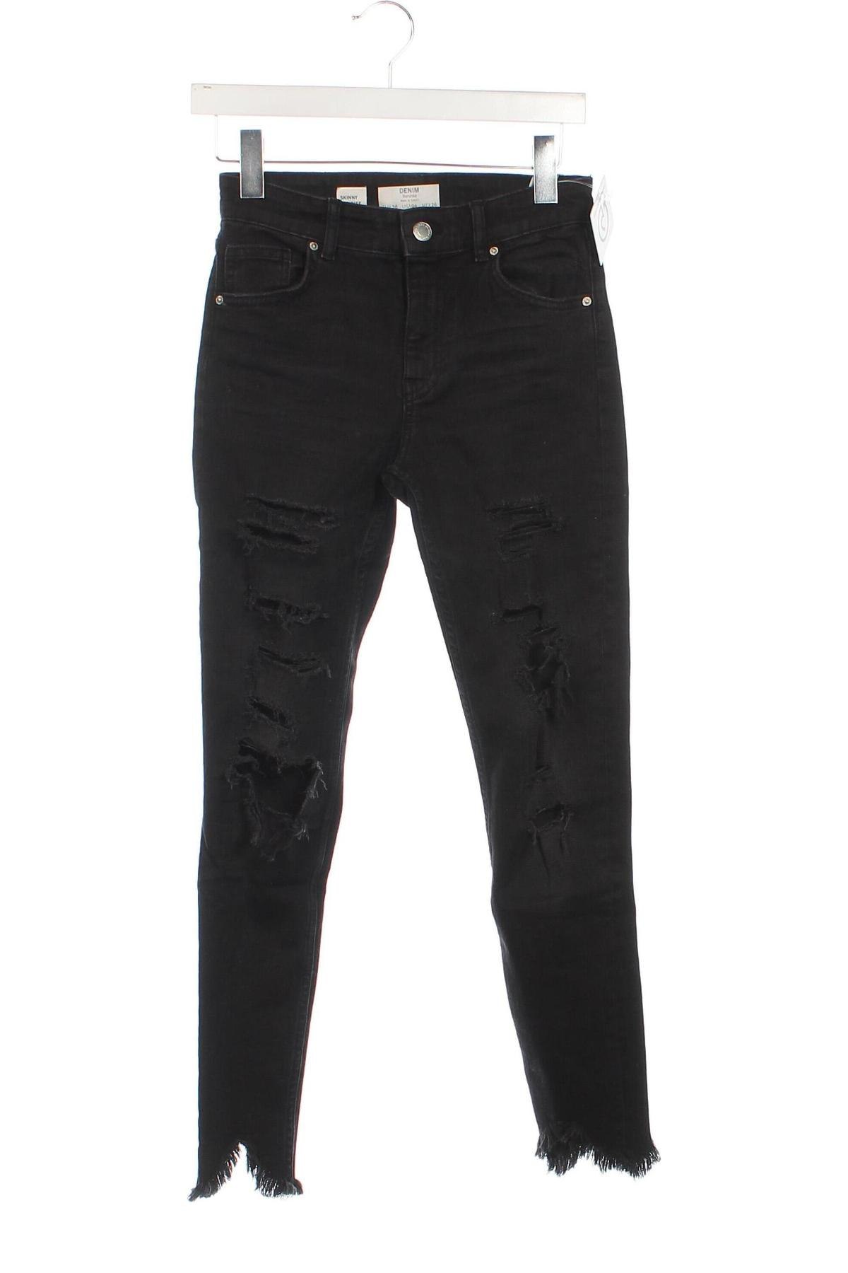 Damskie jeansy Bershka, Rozmiar S, Kolor Czarny, Cena 76,25 zł