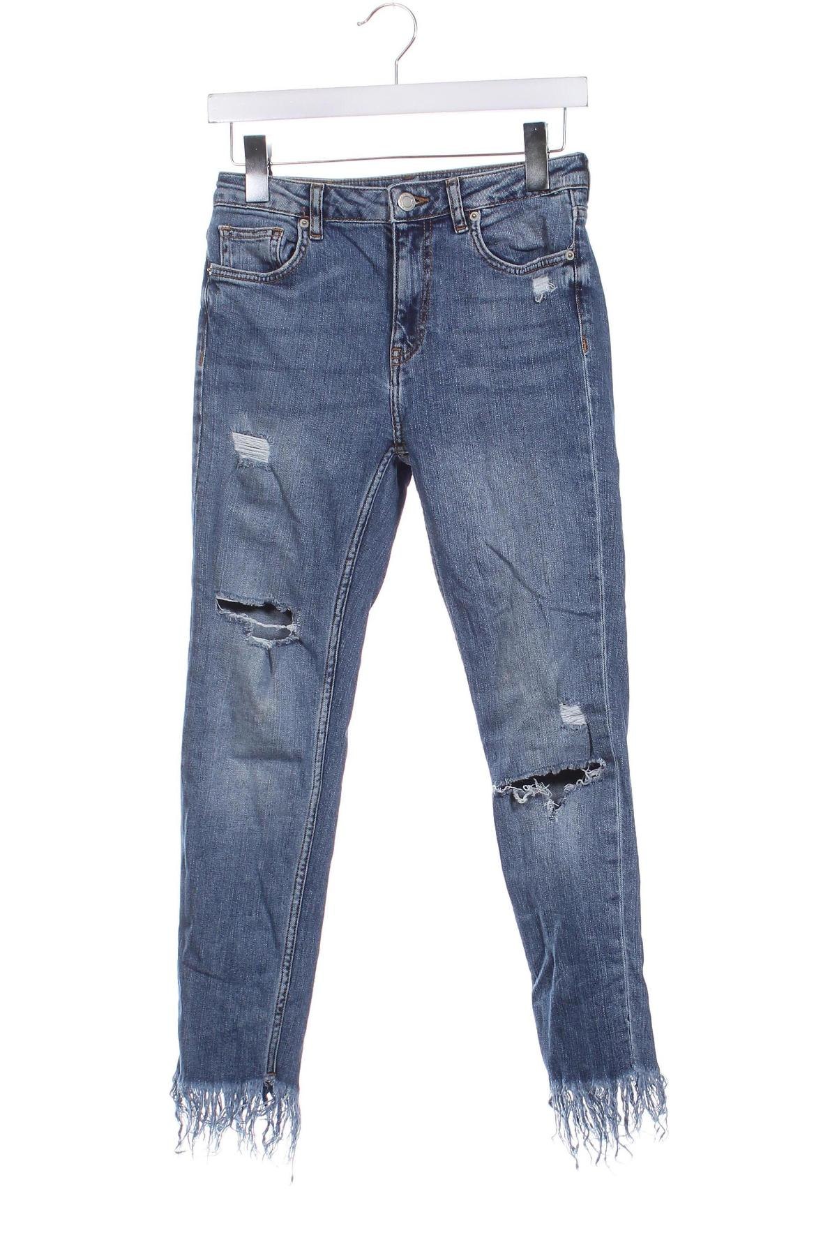 Damskie jeansy Bershka, Rozmiar S, Kolor Niebieski, Cena 46,99 zł