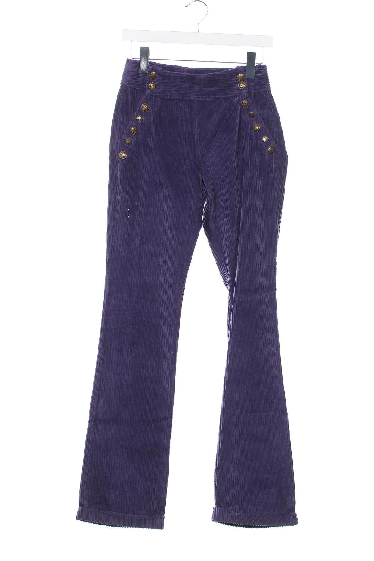 Pantaloni de velvet de femei Rinascimento, Mărime S, Culoare Mov, Preț 400,99 Lei