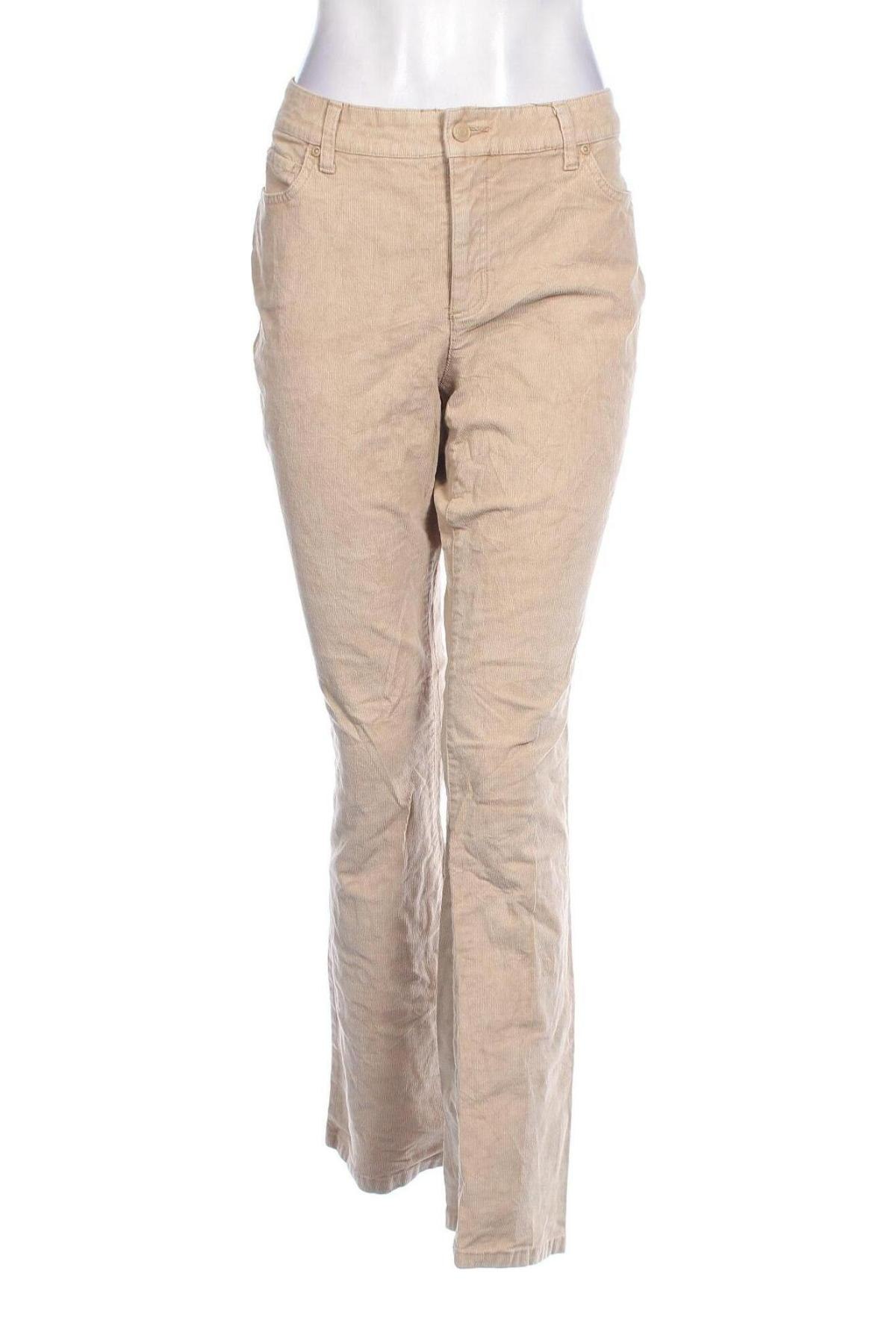 Pantaloni de velvet de femei St. John's Bay, Mărime M, Culoare Bej, Preț 38,99 Lei