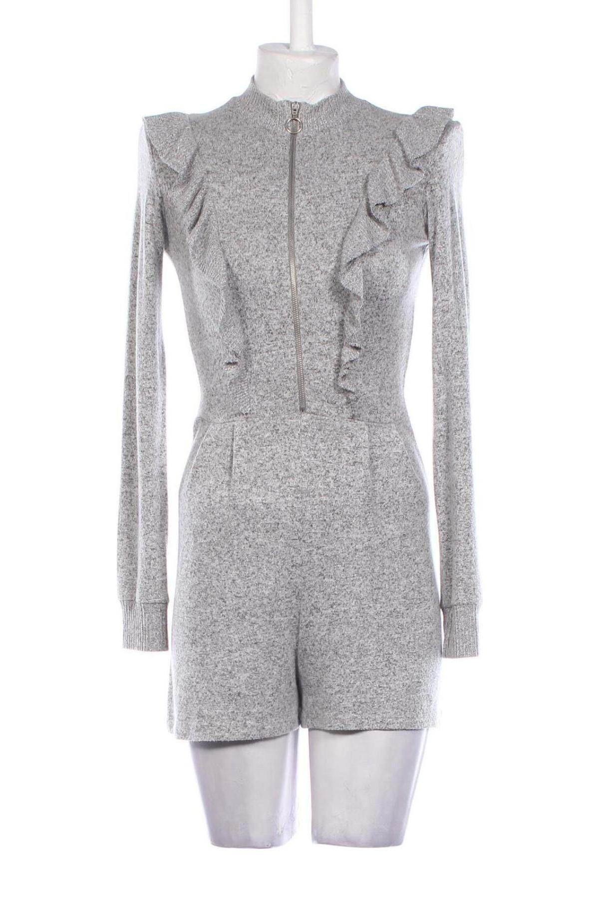 Kurzer Damenoverall Bershka, Größe S, Farbe Grau, Preis 15,00 €