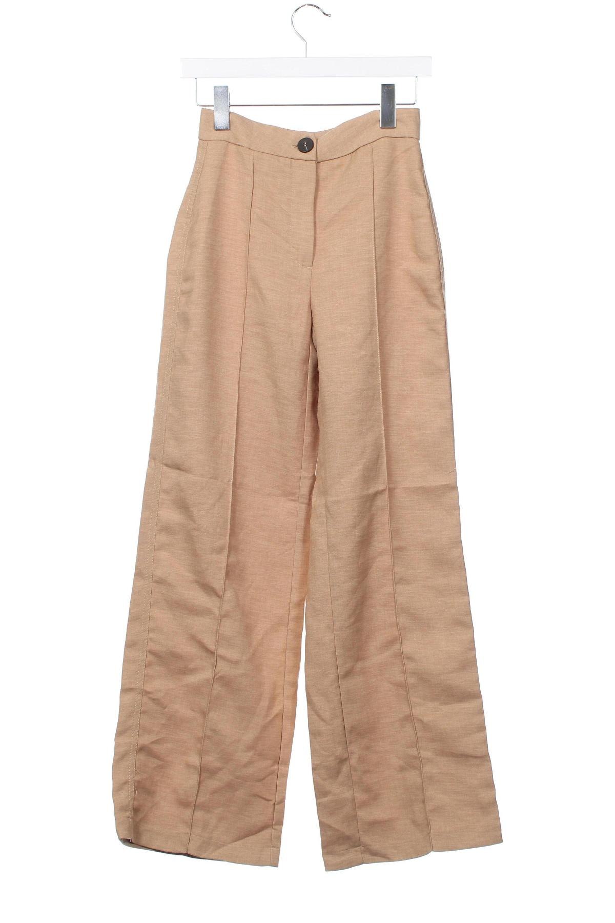 Damenhose Bershka, Größe XS, Farbe Beige, Preis 20,49 €