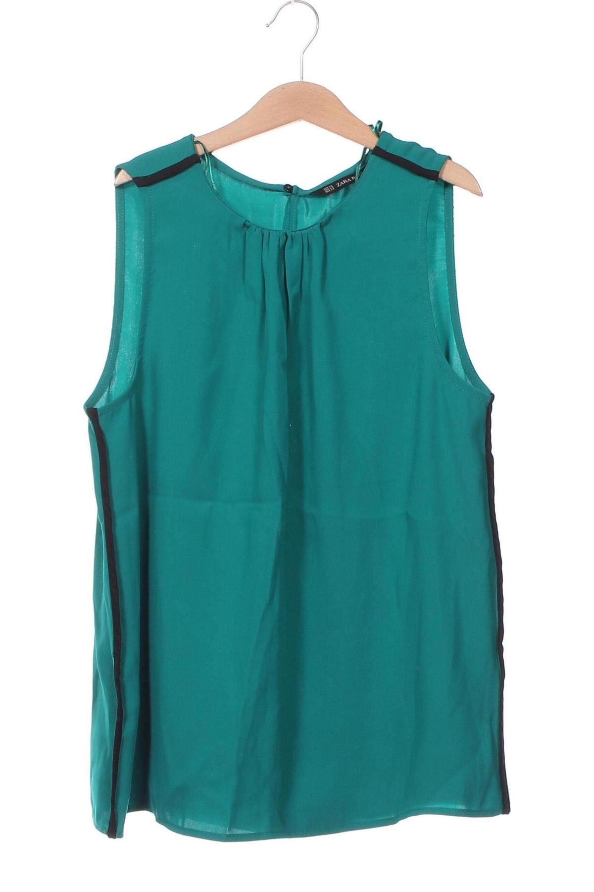 Tricou de damă Zara, Mărime XS, Culoare Verde, Preț 18,99 Lei