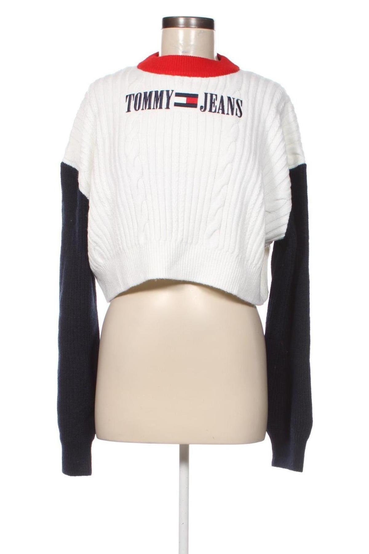 Damenpullover Tommy Jeans, Größe M, Farbe Weiß, Preis 138,99 €