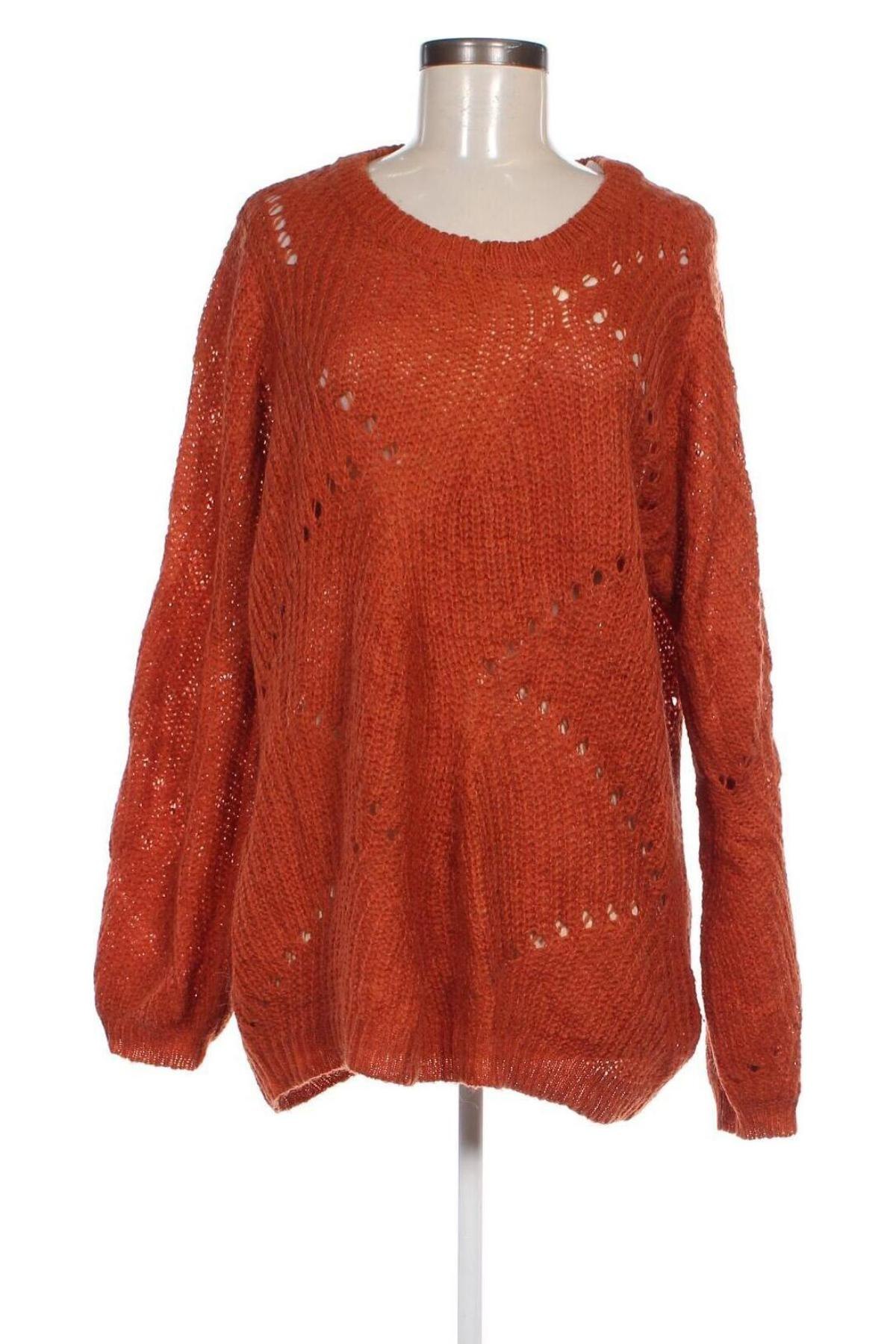 Damenpullover Zizzi, Größe L, Farbe Orange, Preis € 18,99