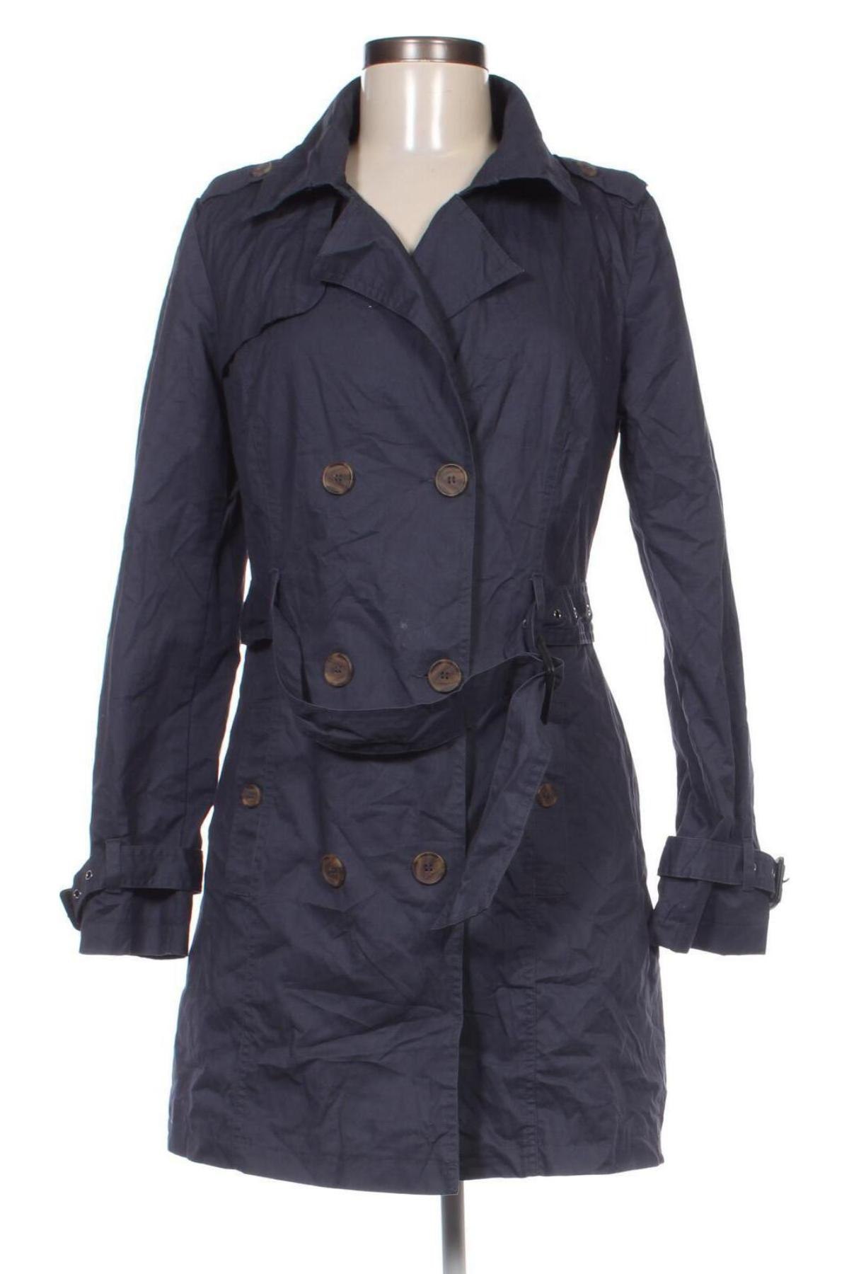 Damen Trenchcoat Esmara, Größe S, Farbe Blau, Preis 24,49 €