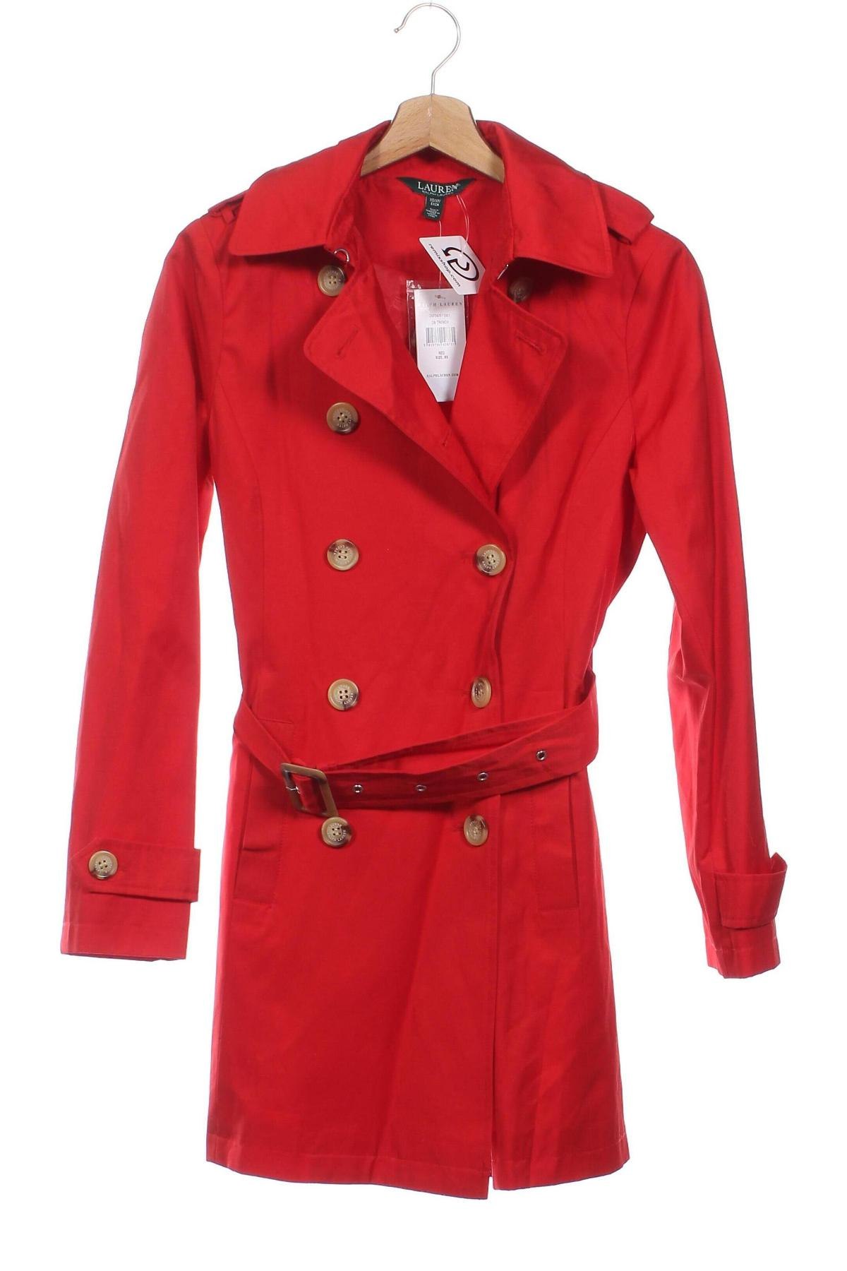 Trench de femei Ralph Lauren, Mărime XS, Culoare Roșu, Preț 840,99 Lei