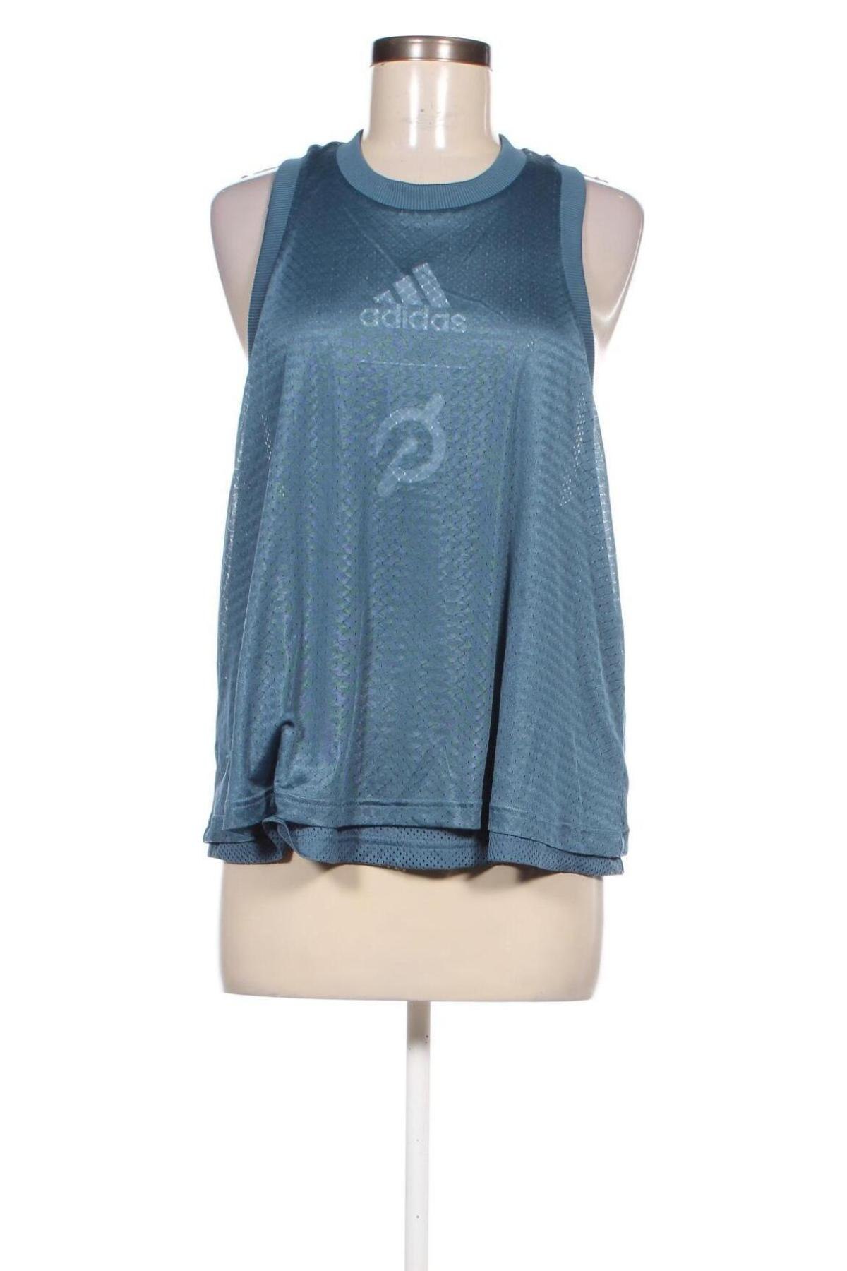 Damen Sporttop Adidas, Größe M, Farbe Blau, Preis 10,99 €