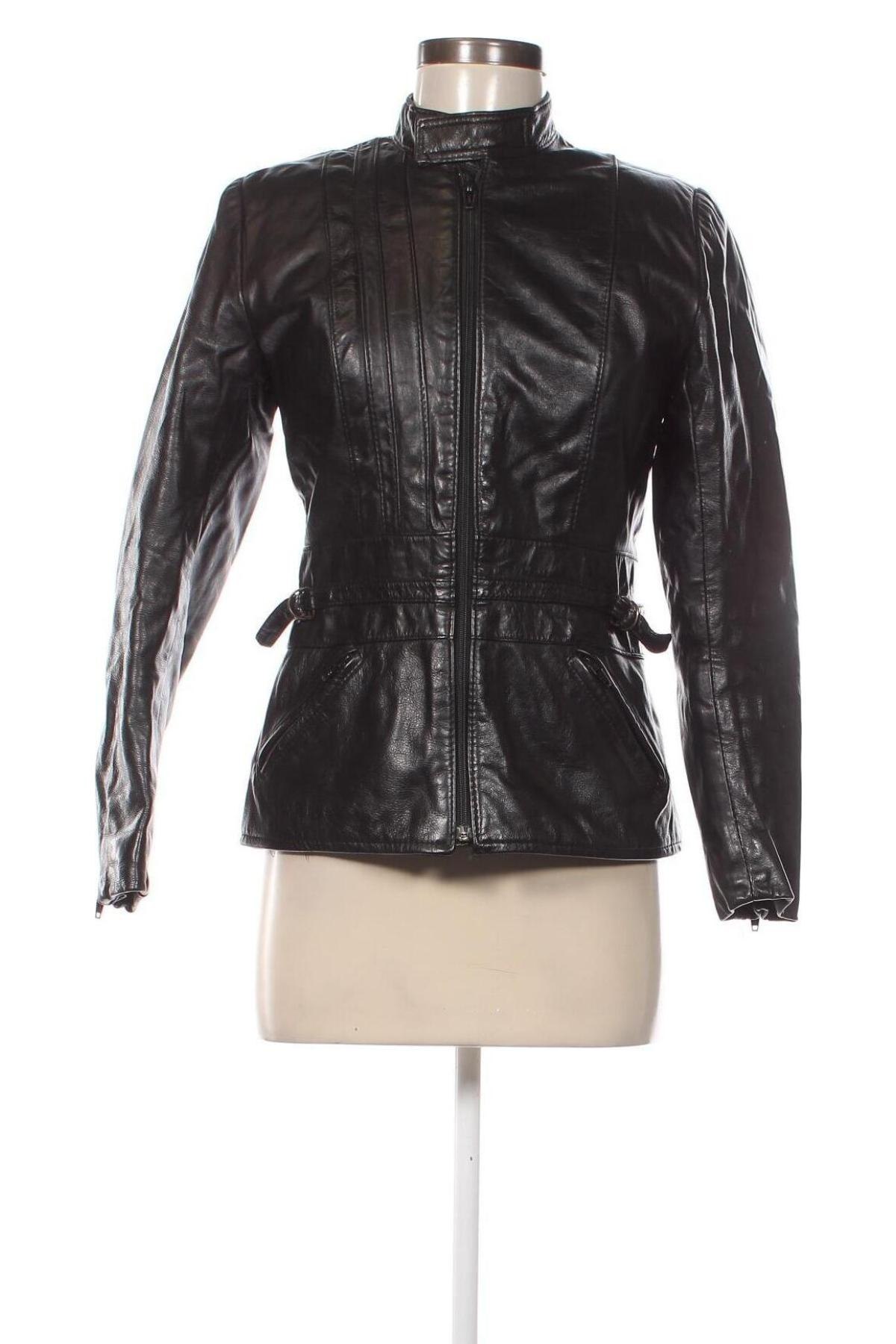 Damen Lederjacke, Größe M, Farbe Schwarz, Preis € 34,49