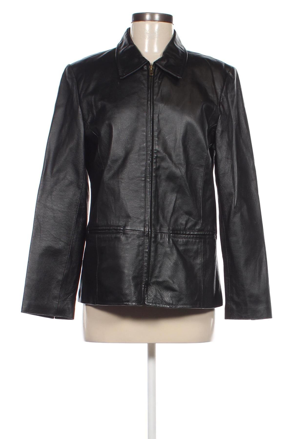 Damen Lederjacke, Größe M, Farbe Schwarz, Preis € 34,99