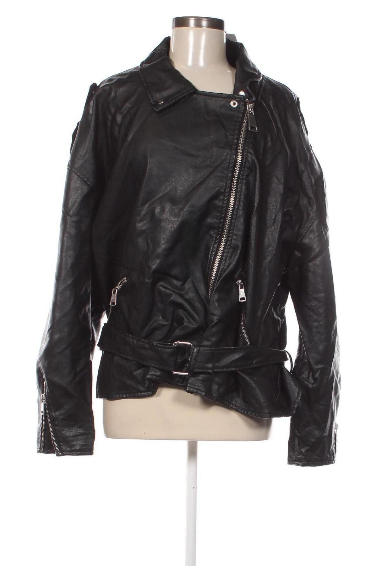 Damen Lederjacke Missguided, Größe 3XL, Farbe Schwarz, Preis € 40,99