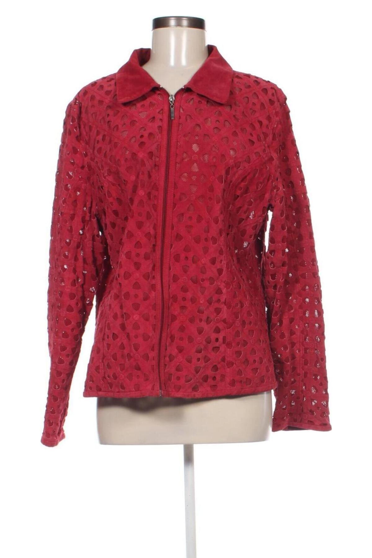 Damen Lederjacke Multiples, Größe XL, Farbe Rot, Preis € 31,20