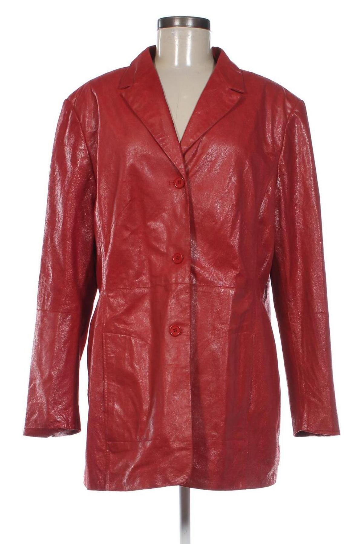 Damen Lederjacke Samoon, Größe XL, Farbe Rot, Preis 68,49 €