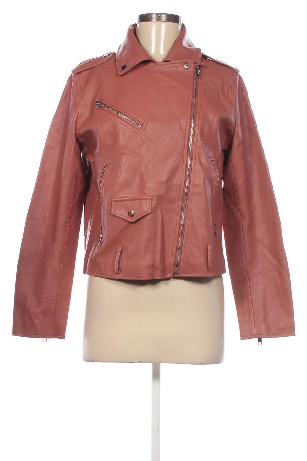 Damen Lederjacke Zara, Größe XL, Farbe Rosa, Preis 28,99 €