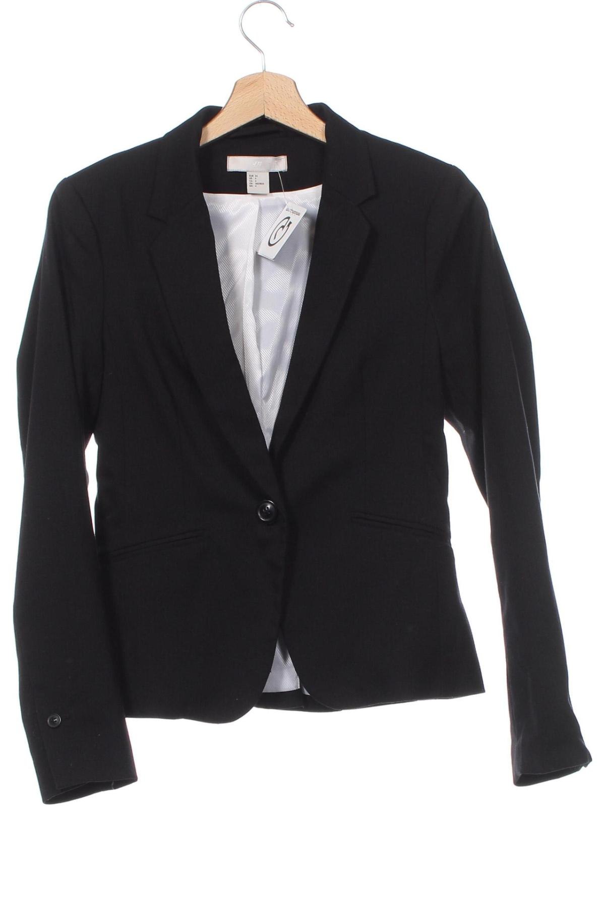 Damen Blazer H&M, Größe XS, Farbe Schwarz, Preis 9,99 €