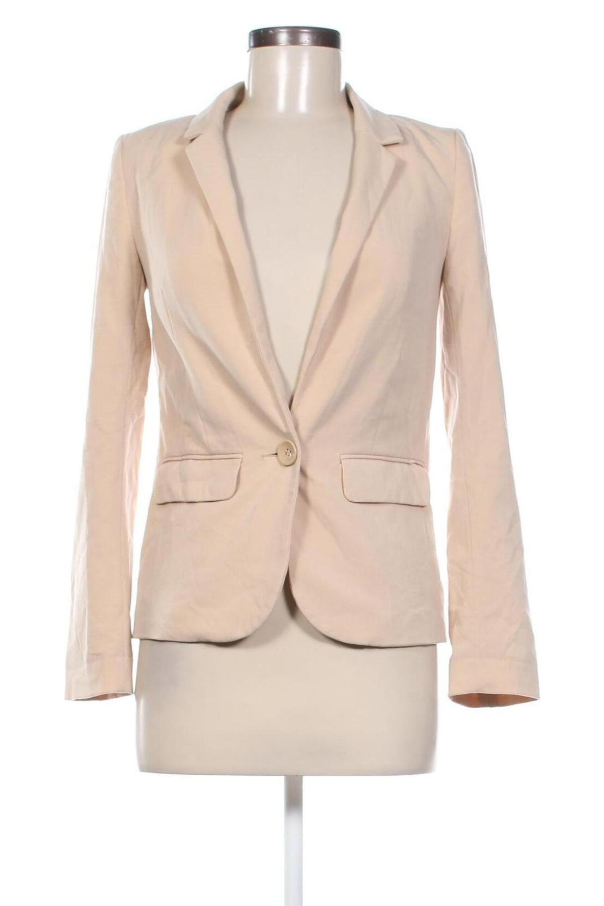 Damen Blazer H&M Divided, Größe XS, Farbe Beige, Preis 17,49 €