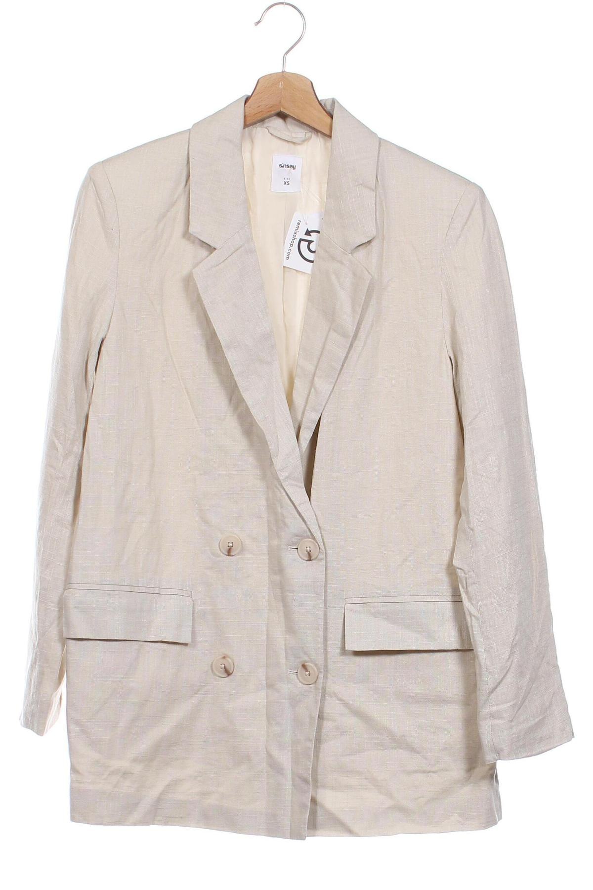 Damen Blazer Sinsay, Größe XS, Farbe Beige, Preis 39,39 €