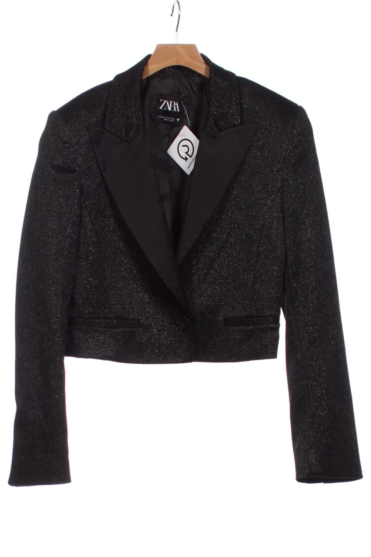 Damen Blazer Zara, Größe XS, Farbe Schwarz, Preis 17,80 €