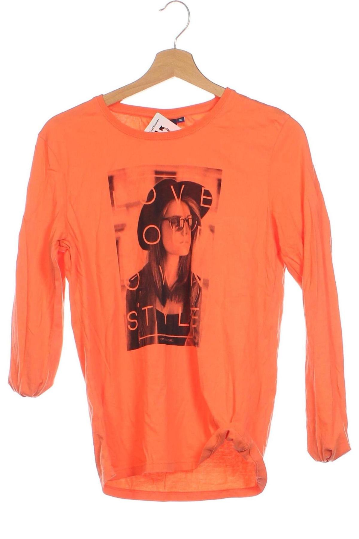 Kinder Shirt Tom Tailor, Größe 15-18y/ 170-176 cm, Farbe Orange, Preis 7,49 €