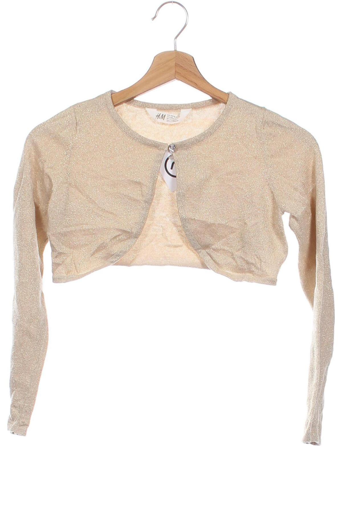 Kinder Strickjacke H&M, Größe 8-9y/ 134-140 cm, Farbe Beige, Preis 4,49 €