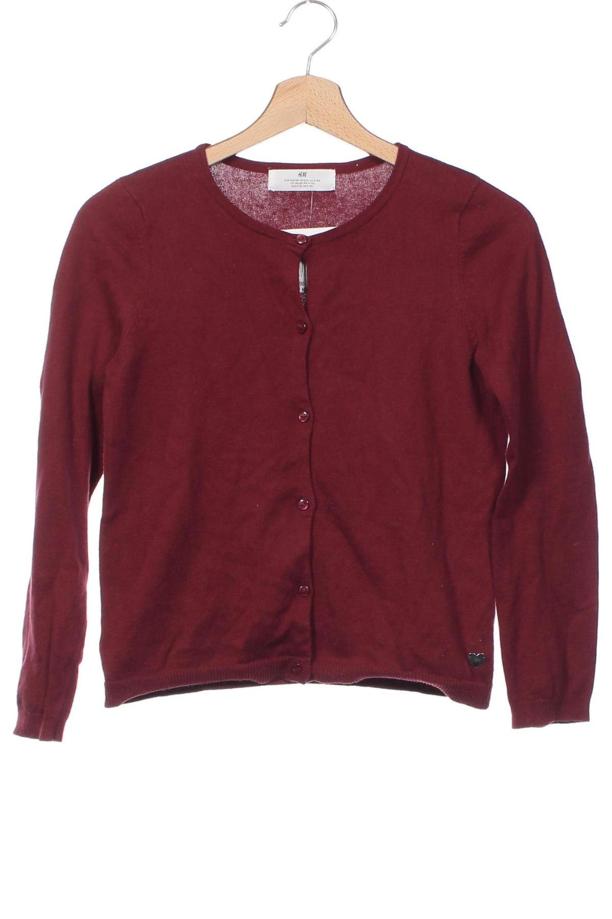 Kinder Strickjacke H&M, Größe 8-9y/ 134-140 cm, Farbe Rot, Preis 8,62 €