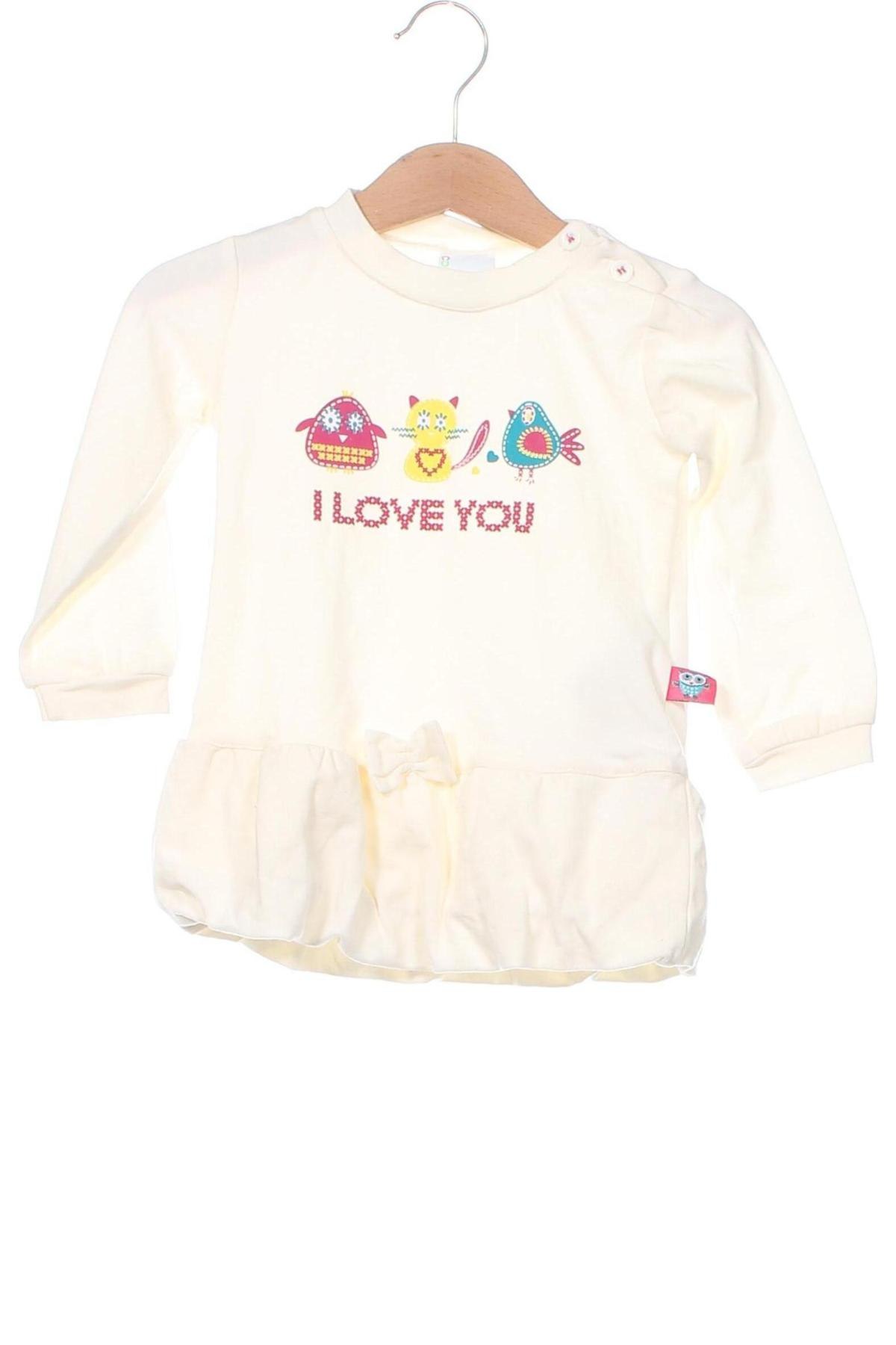 Kinderkleid Coccodrillo, Größe 9-12m/ 74-80 cm, Farbe Ecru, Preis € 5,99