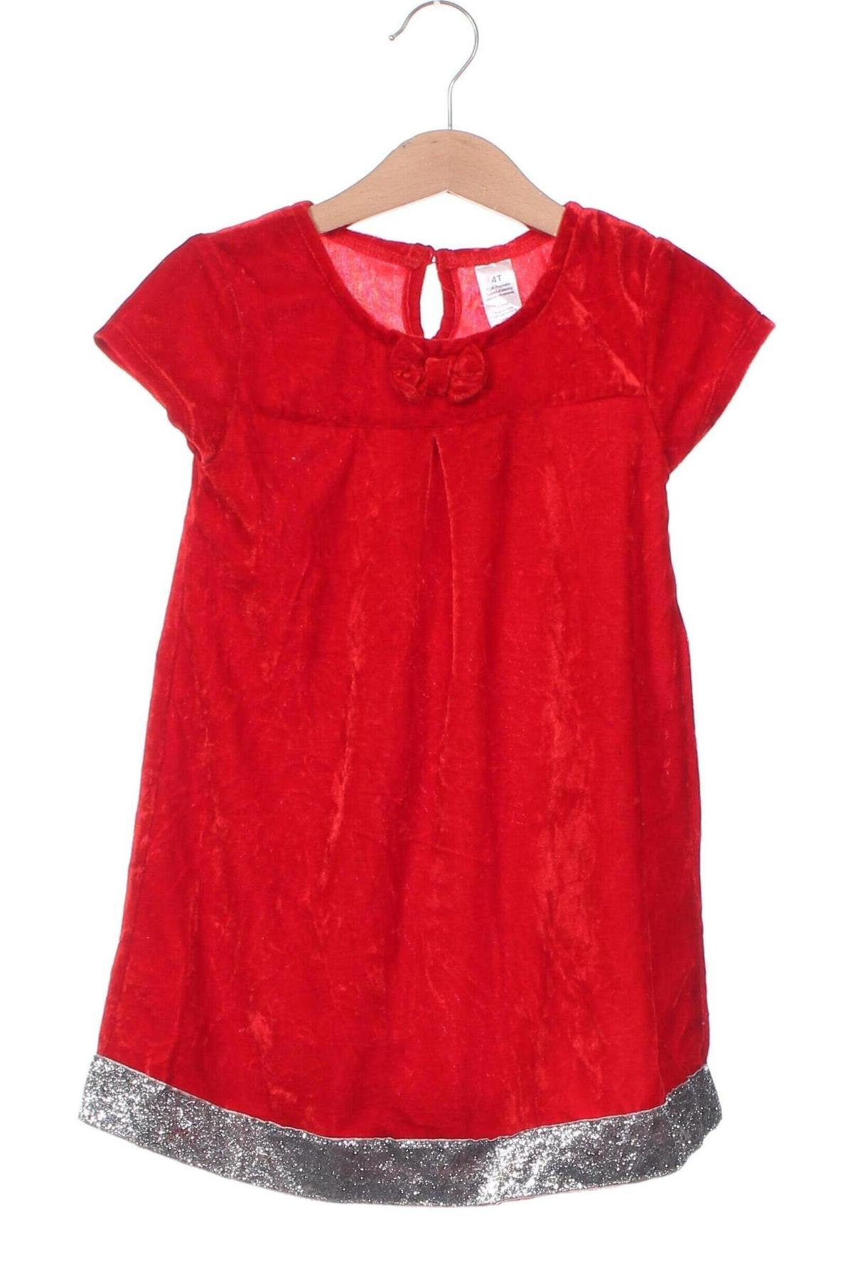 Kinderkleid George, Größe 3-4y/ 104-110 cm, Farbe Rot, Preis 6,99 €