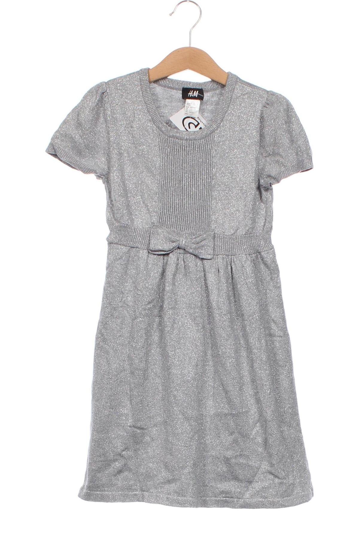 Kinderkleid H&M, Größe 6-7y/ 122-128 cm, Farbe Silber, Preis € 6,99