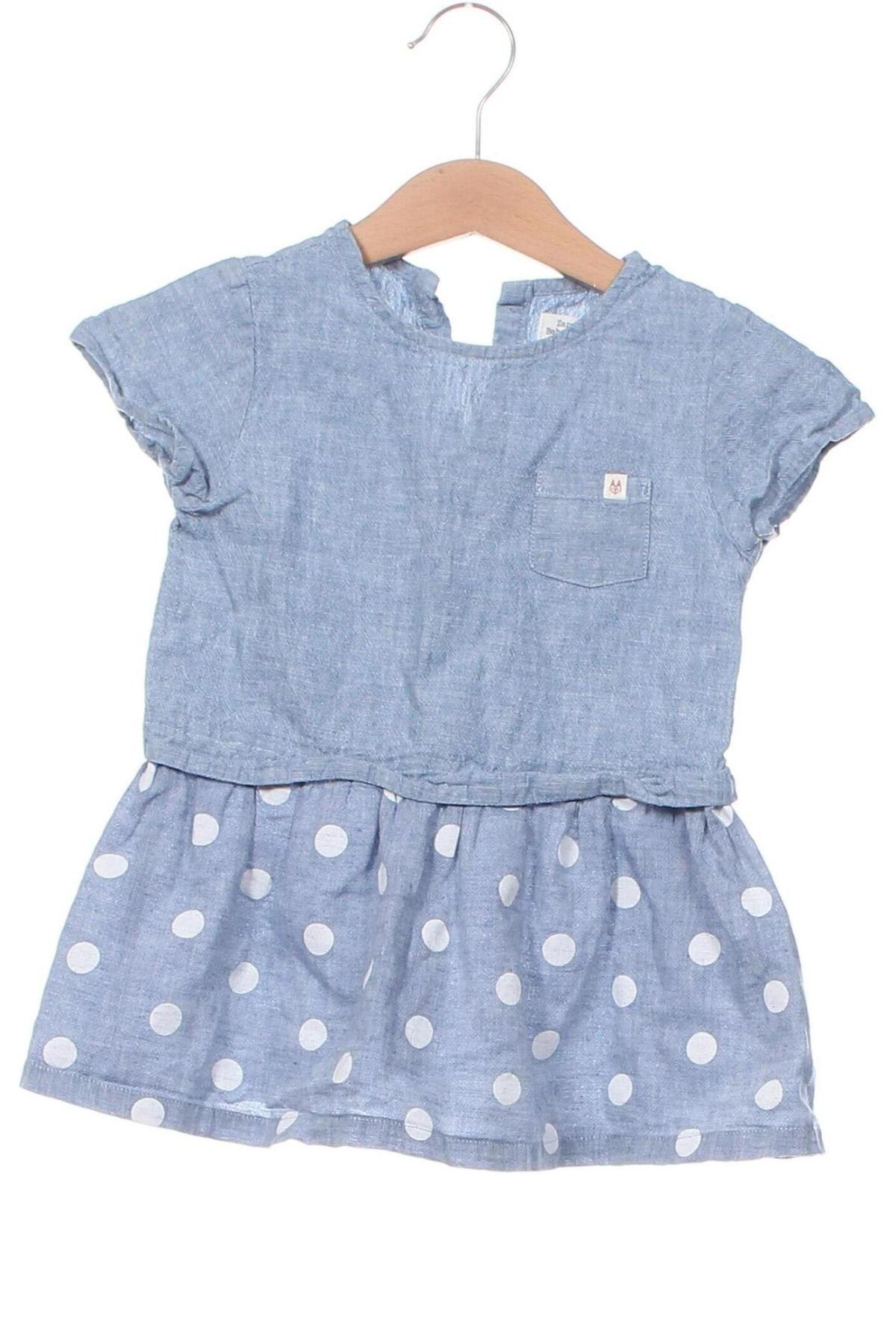 Dziecięca sukienka Zara Kids, Rozmiar 18-24m/ 86-98 cm, Kolor Niebieski, Cena 21,99 zł