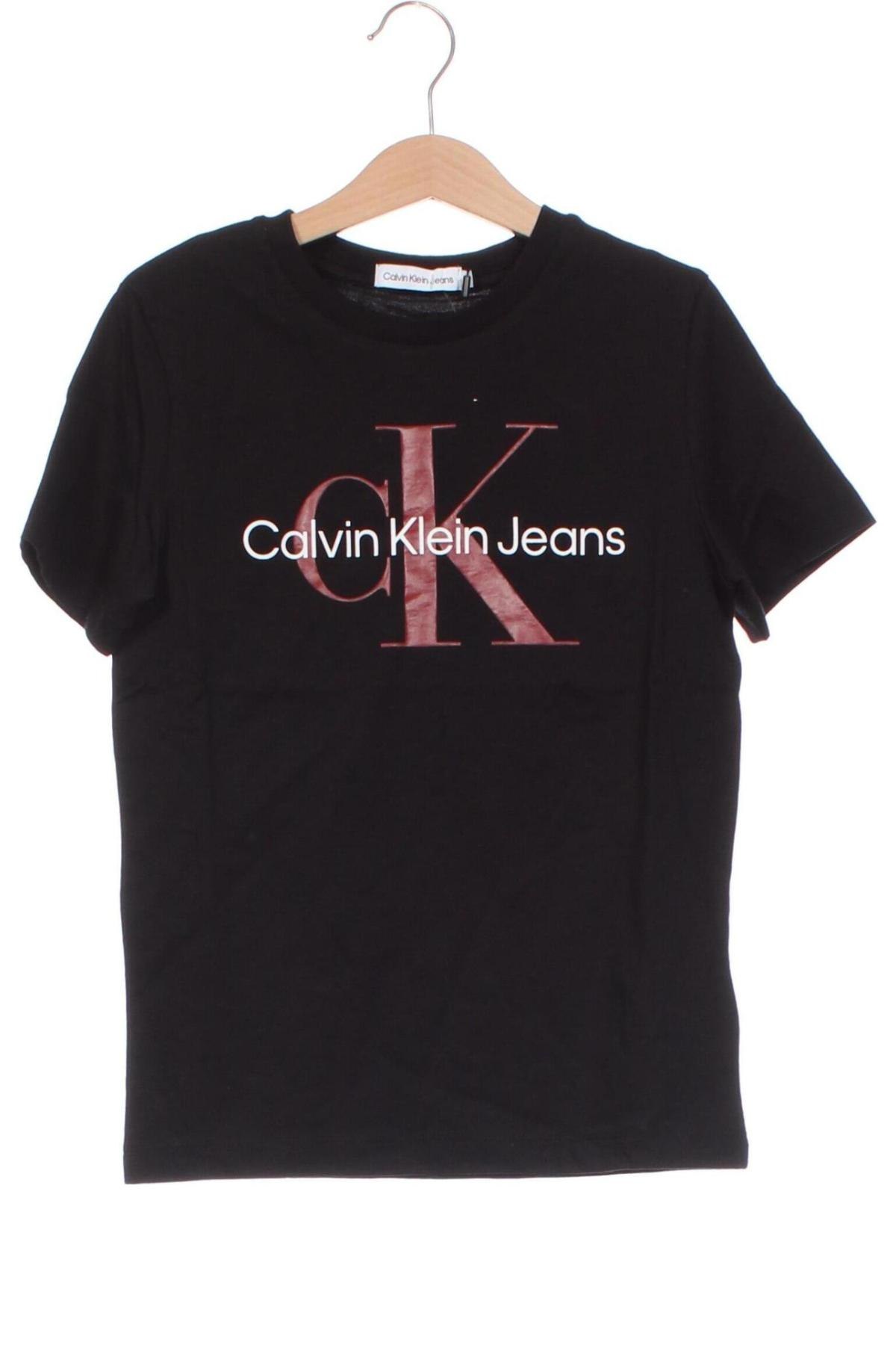 Tricou pentru copii Calvin Klein Jeans, Mărime 7-8y/ 128-134 cm, Culoare Negru, Preț 113,99 Lei