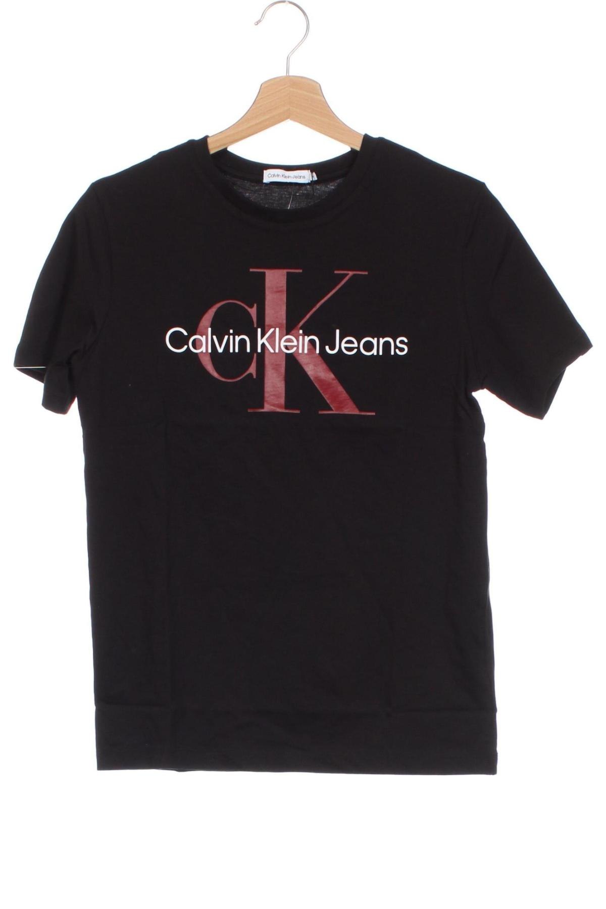 Kinder T-Shirt Calvin Klein Jeans, Größe 13-14y/ 164-168 cm, Farbe Schwarz, Preis 34,49 €