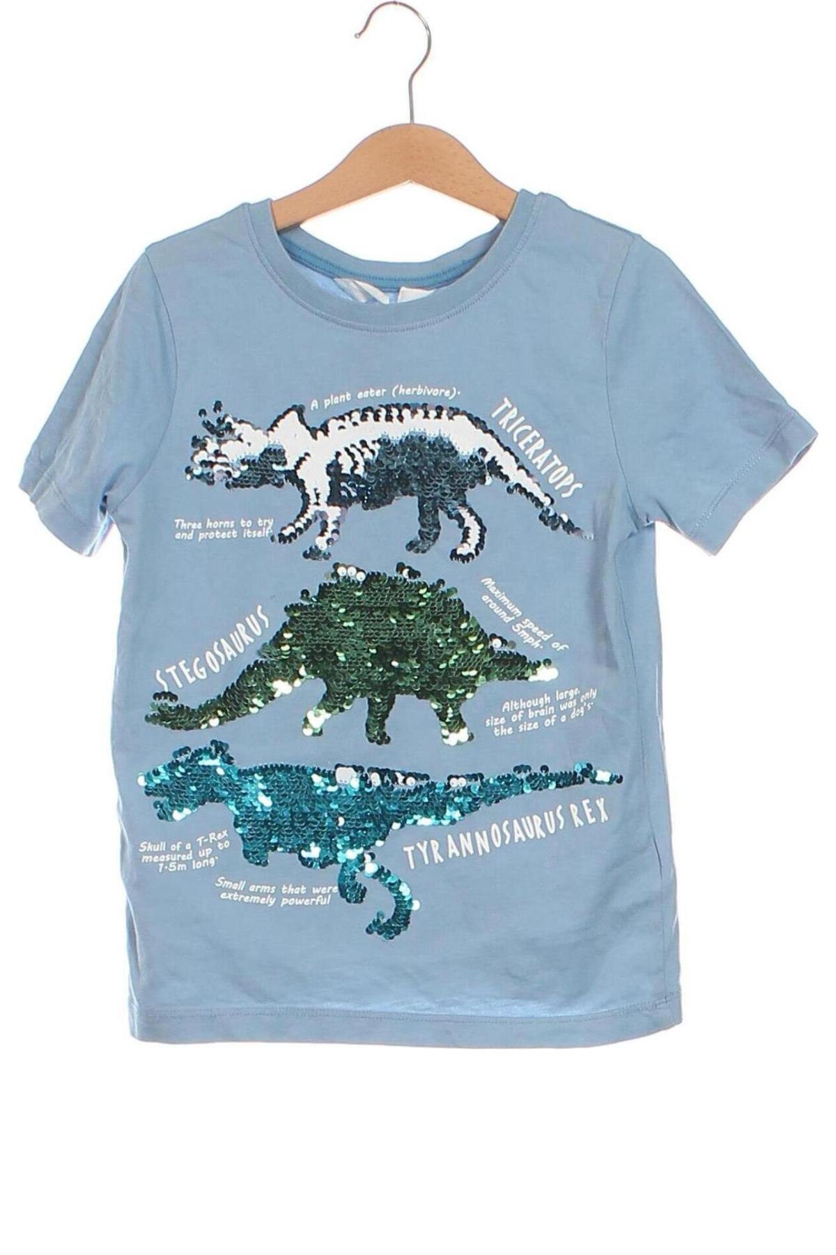 Kinder T-Shirt H&M, Größe 6-7y/ 122-128 cm, Farbe Blau, Preis € 6,02