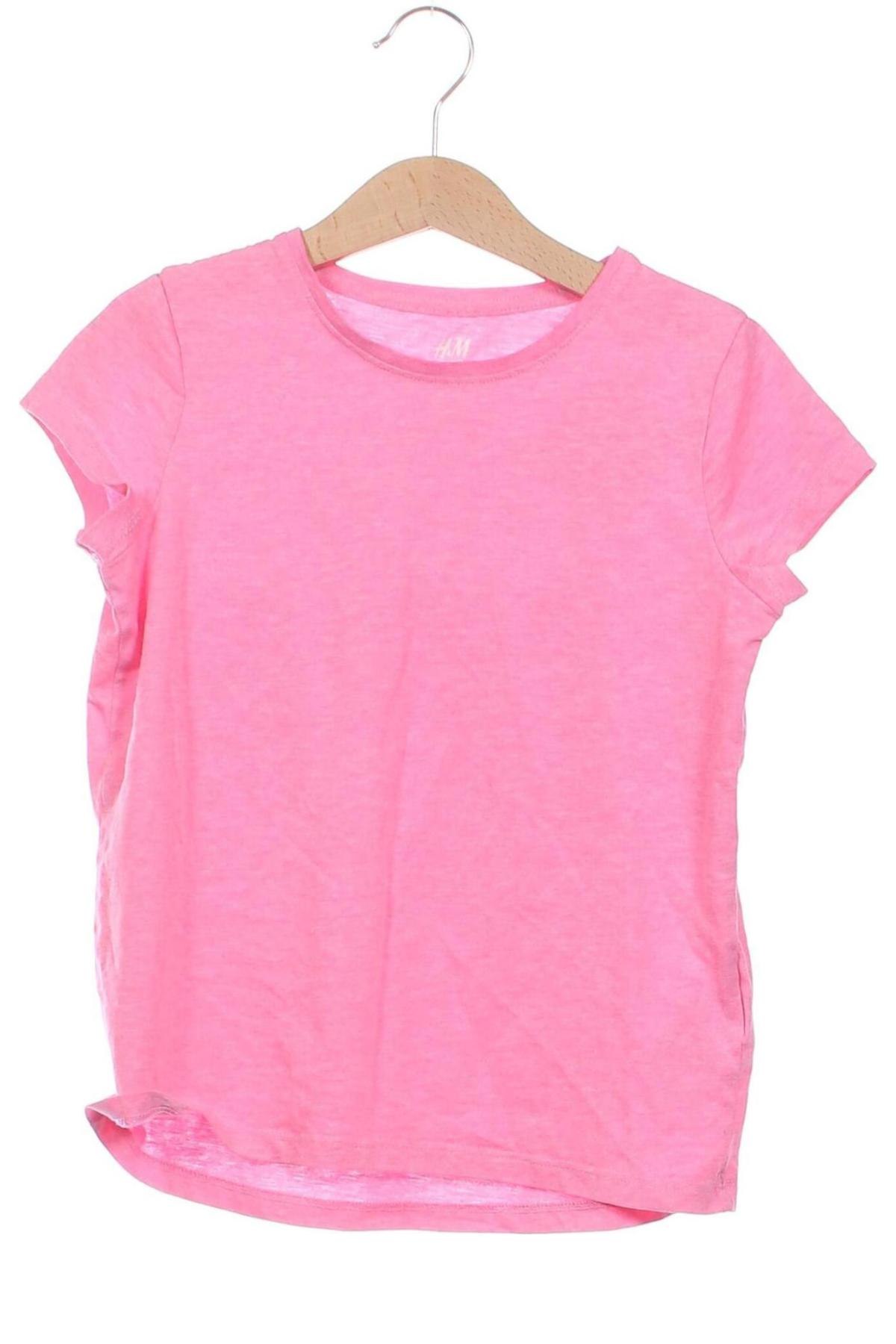 Kinder T-Shirt H&M, Größe 6-7y/ 122-128 cm, Farbe Rosa, Preis 3,49 €