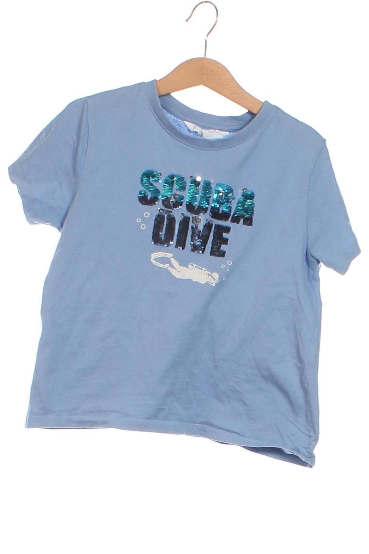 Kinder T-Shirt Mango, Größe 5-6y/ 116-122 cm, Farbe Blau, Preis € 3,99