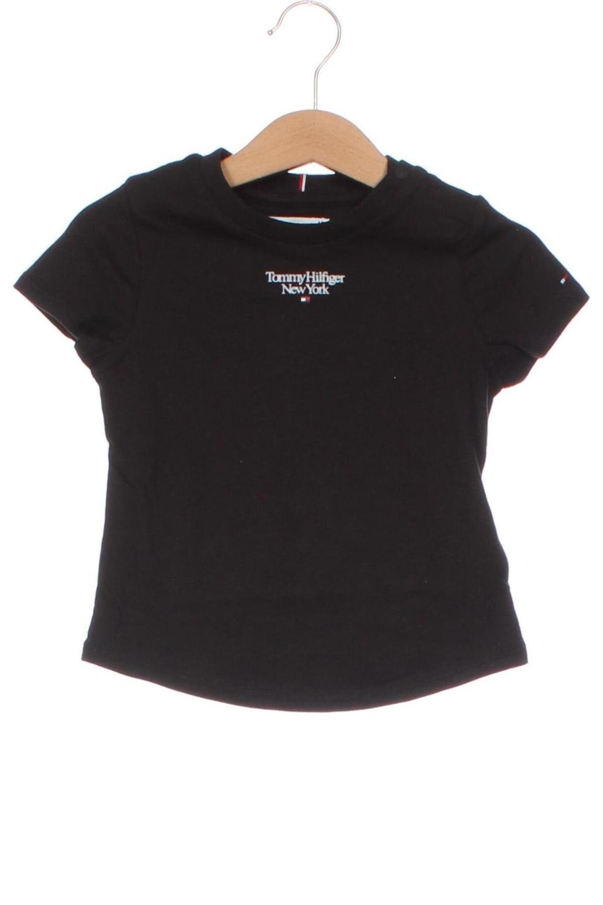 Παιδικό μπλουζάκι Tommy Hilfiger, Μέγεθος 18-24m/ 86-98 εκ., Χρώμα Μαύρο, Τιμή 21,99 €