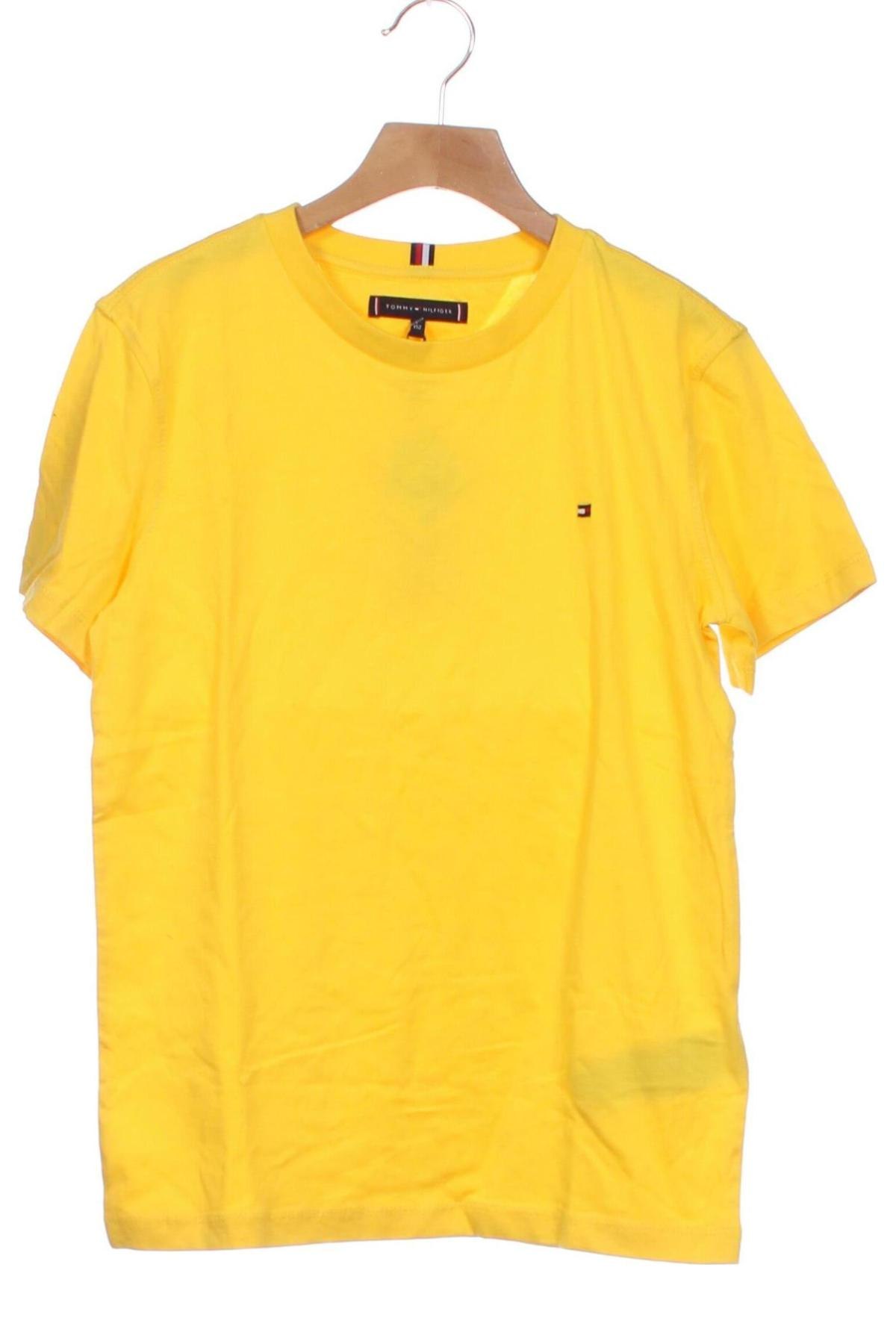 Dziecięcy T-shirt Tommy Hilfiger, Rozmiar 10-11y/ 146-152 cm, Kolor Żółty, Cena 93,99 zł