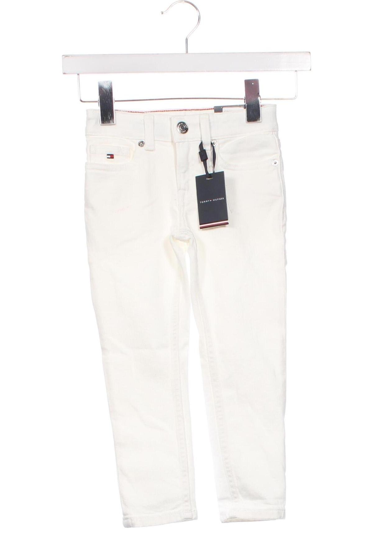 Dziecięce jeansy Tommy Hilfiger, Rozmiar 3-4y/ 104-110 cm, Kolor Biały, Cena 297,99 zł