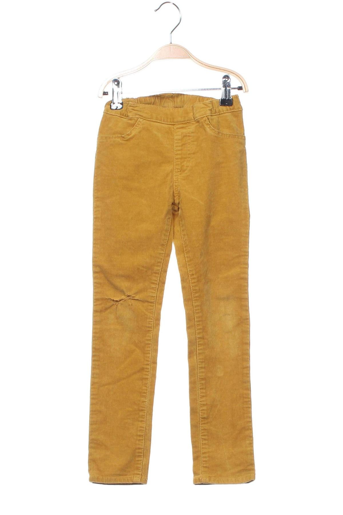 Pantaloni de catifea reiată, pentru copii H&M, Mărime 5-6y/ 116-122 cm, Culoare Galben, Preț 26,99 Lei