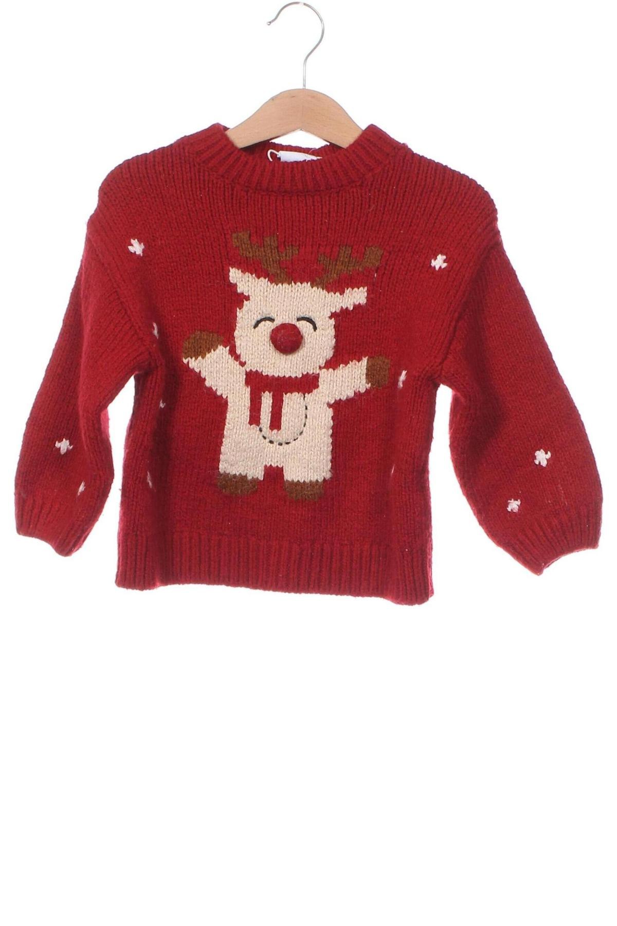 Kinderpullover Zara, Größe 18-24m/ 86-98 cm, Farbe Rot, Preis 8,18 €