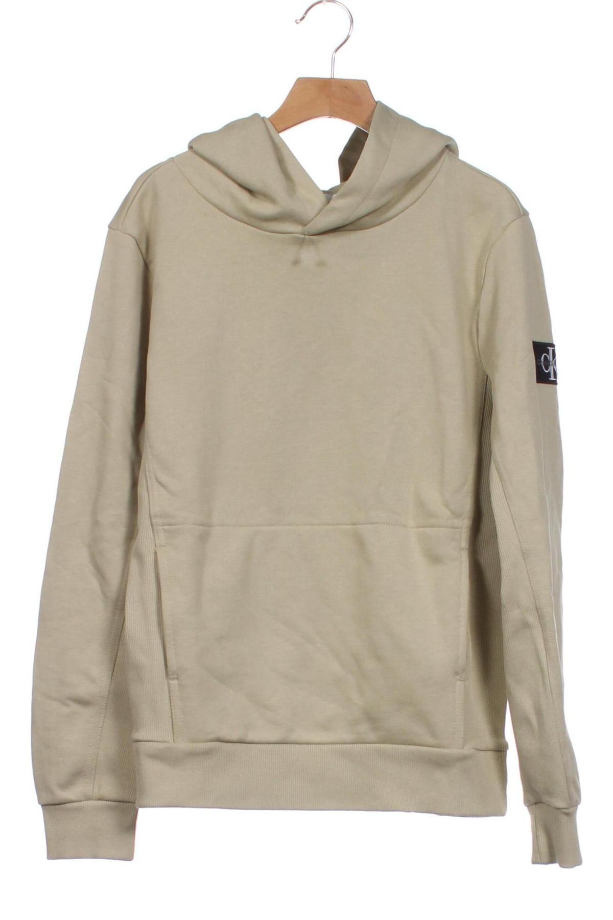 Kinder Sweatshirts Calvin Klein Jeans, Größe 11-12y/ 152-158 cm, Farbe Beige, Preis € 48,49