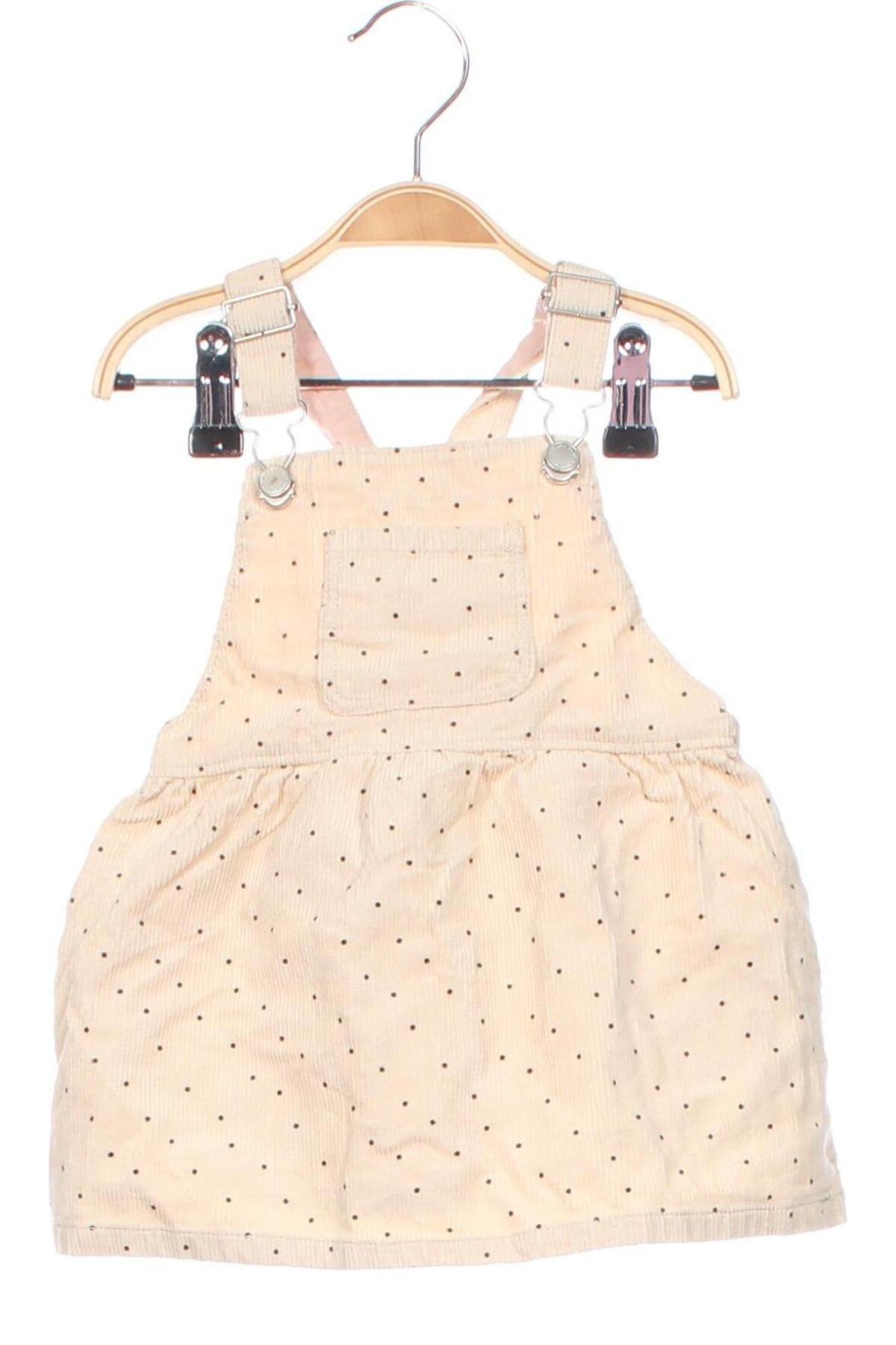 Detské šaty s trákmi  Zara, Veľkosť 12-18m/ 80-86 cm, Farba Béžová, Cena  6,95 €